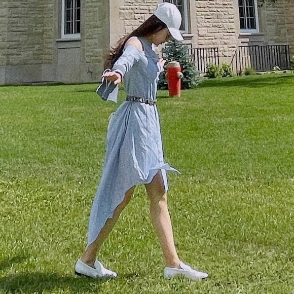 BCBGMAXAZRIA slip shoulder dress - Picture 6 of 10